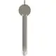 Waschtischarmatur von Ideal Standard in silbernem Finish. Vertikales Design mit abgerundetem Auslauf und flachem Hebel zur Steuerung des Wasserflusses.